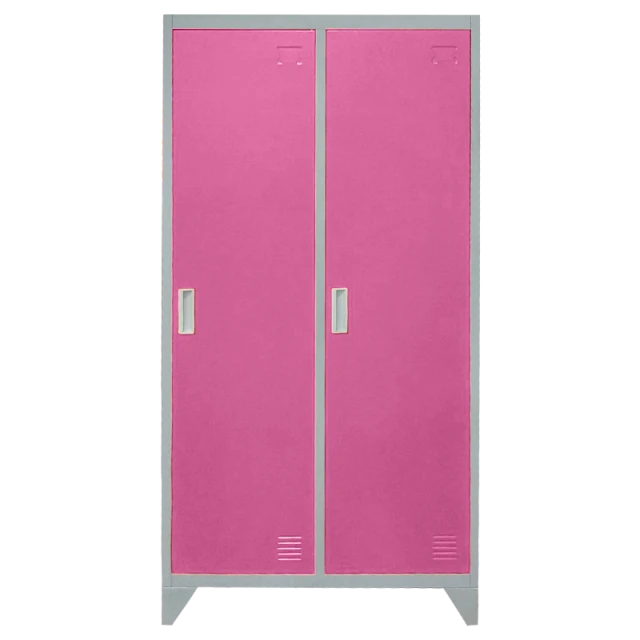 Metal cabinet Carmen CR-1602 KZ - Gray / pink