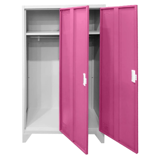 Metal cabinet Carmen CR-1602 KZ - Gray / pink