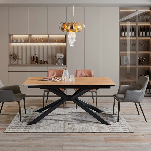 Extendable dining table ANACO - beech