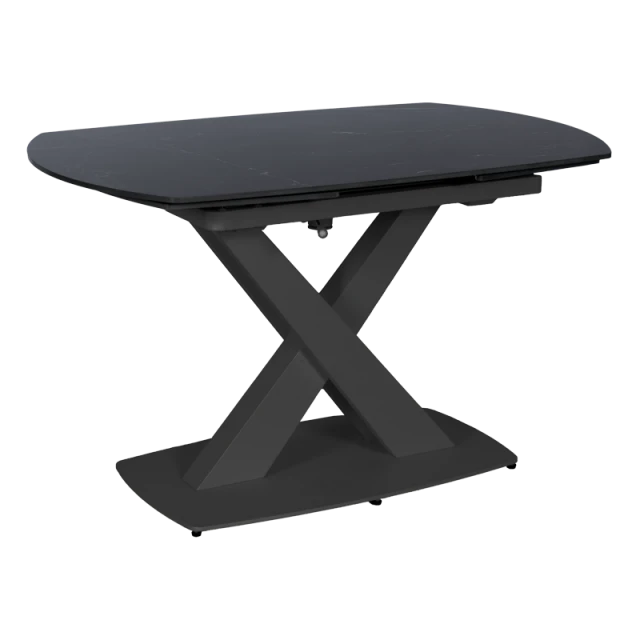 Extendable dining table MATEO - black/black