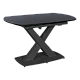 Extendable dining table MATEO - black/black