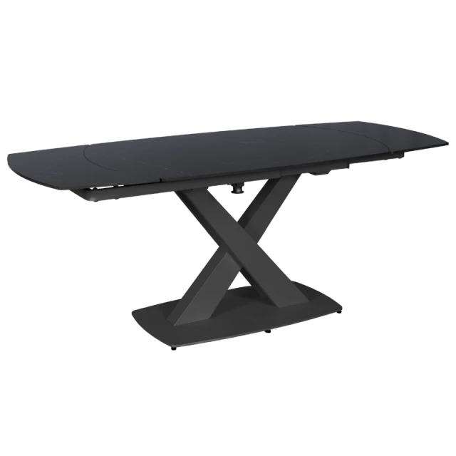 Extendable dining table MATEO - black/black