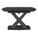 Extendable dining table MATEO - black/black