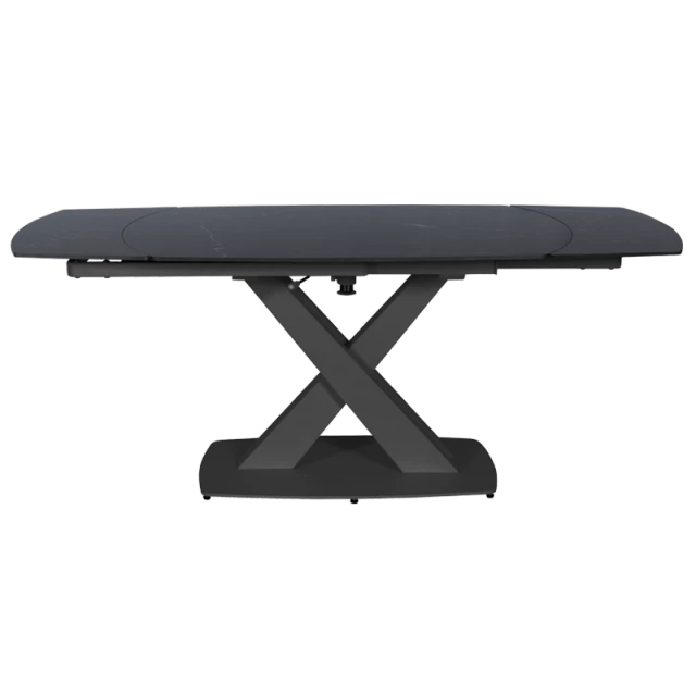 Extendable dining table MATEO - black/black
