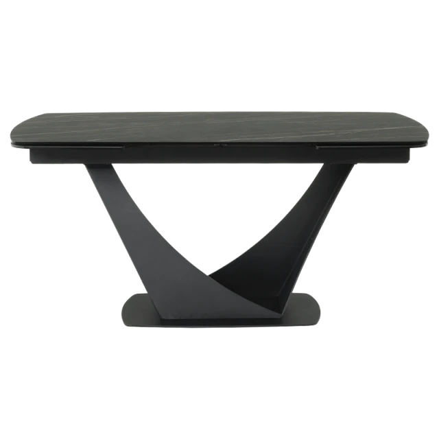 Extendable dining table BOREK - black