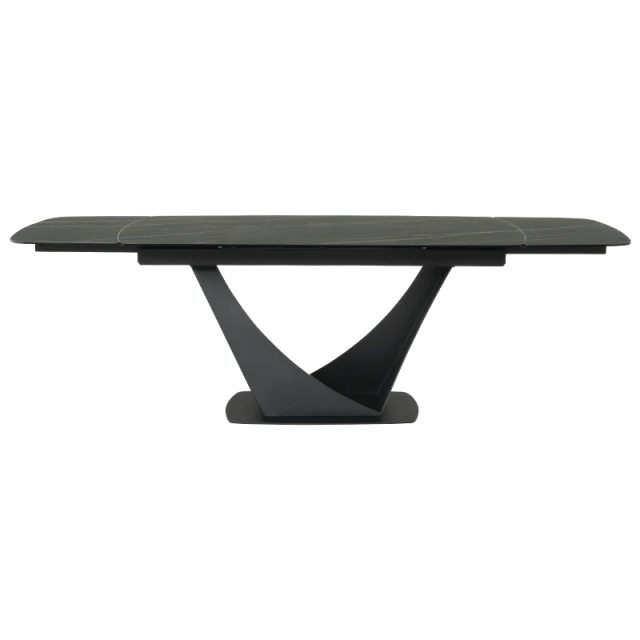 Extendable dining table BOREK - black
