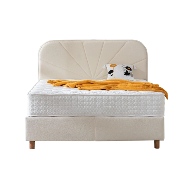 Тапицирана спалня с матрак DELUX PREMIUM 180 x 200 - крем