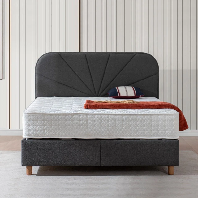 Тапицирана спалня с матрак DELUX PREMIUM 160 x 200 - антрацит