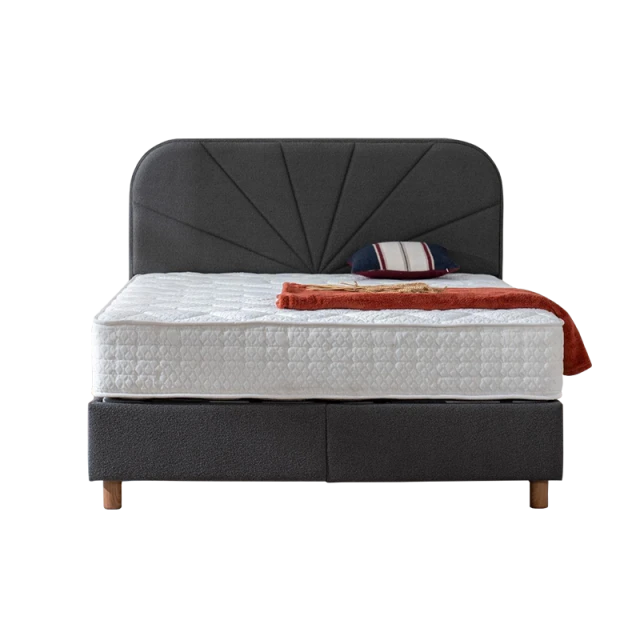 Тапицирана спалня с матрак DELUX PREMIUM 160 x 200 - антрацит