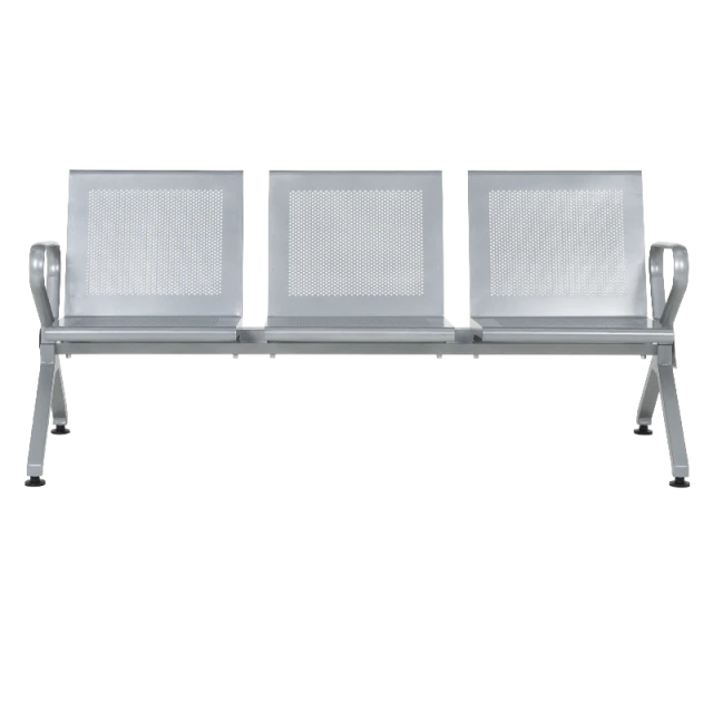 Visitor bench with 3 seats Carmen CR-1039-3 - silver