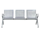 Visitor bench with 3 seats Carmen CR-1039-3 - silver