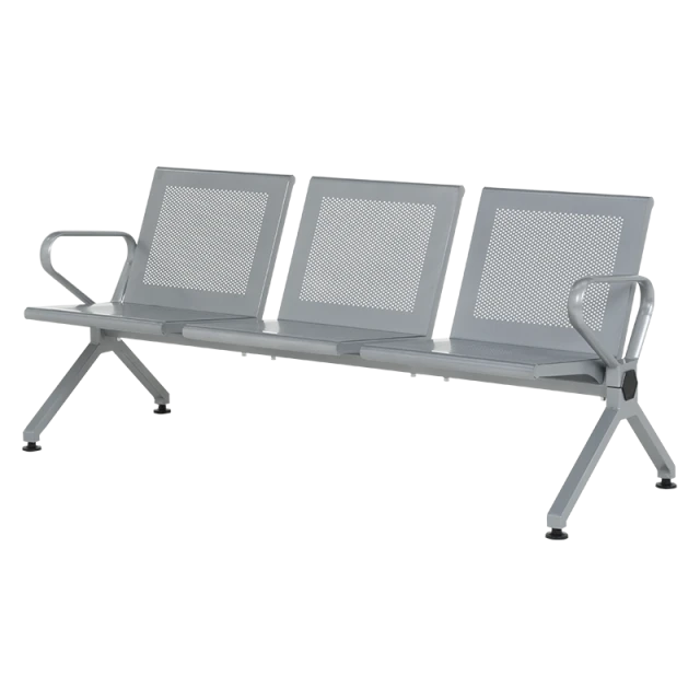 Visitor bench with 3 seats Carmen CR-1039-3 - silver