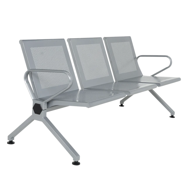 Visitor bench with 3 seats Carmen CR-1039-3 - silver