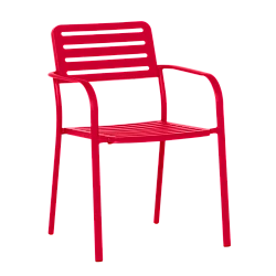 Метален градински стол WASE - червен