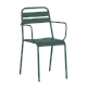 Metal garden chair ZAMFARA - dark green