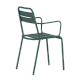 Metal garden chair ZAMFARA - dark green
