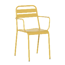 Metal garden chair ZAMFARA - yellow