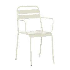 Metal garden chair ZAMFARA - light gray