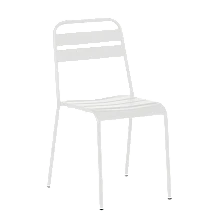 Metal garden chair ABA - white