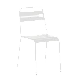 Metal garden chair ABA - white