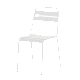 Metal garden chair ABA - white