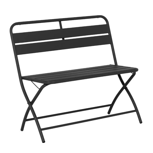 Folding catering bench SAPELE - black