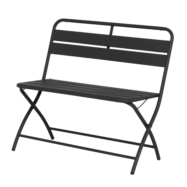 Folding catering bench SAPELE - black