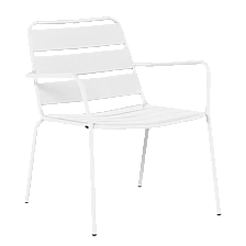 Metal garden chair SAKI - white
