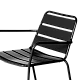 Metal garden chair SAKI - black