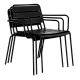 Metal garden chair SAKI - black