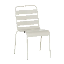 Metal garden chair MURI - light gray