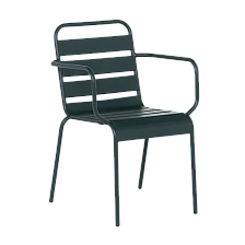 Metal garden chair INISA - dark green