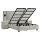 Upholstered bedroom with mattress CANCUN 180 x 200 - beige 07