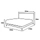 Upholstered bedroom with mattress CANCUN 180 x 200 - beige 07