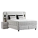Upholstered bedroom with mattress CANCUN 180 x 200 - white 01