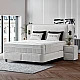 Upholstered bedroom with mattress CANCUN 180 x 200 - white 01
