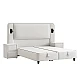 Upholstered bedroom with mattress CANCUN 180 x 200 - white 01