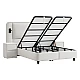 Upholstered bedroom with mattress CANCUN 180 x 200 - white 01