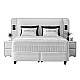 Upholstered bedroom with mattress CANCUN 180 x 200 - white 01