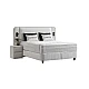 Upholstered bedroom with mattress CANCUN 180 x 200 - white 01