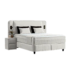 Upholstered bedroom with mattress CANCUN 180 x 200 - mystic sand 28