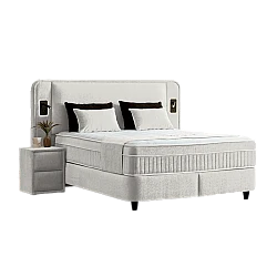 Upholstered bedroom with mattress CANCUN 180 x 200 - mystic sand 28
