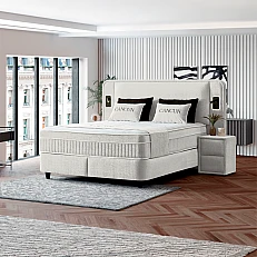 Upholstered bedroom with mattress CANCUN 180 x 200 - mystic sand 28