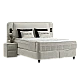 Upholstered bedroom with mattress CANCUN 180 x 200 - latte 06