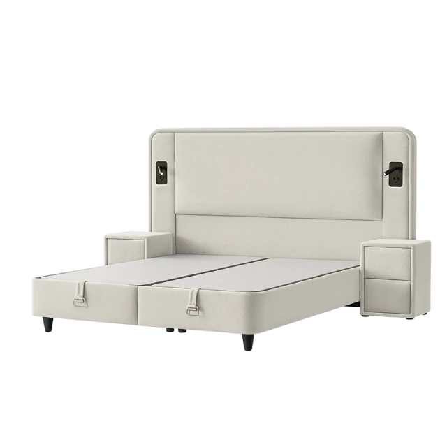 Υπνοδωμάτιο με ταπετσαρία και στρώμα CANCUN 180 x 200 - latte 06