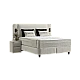 Upholstered bedroom with mattress CANCUN 180 x 200 - latte 06