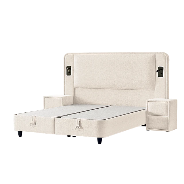 Υπνοδωμάτιο με ταπετσαρία και στρώμα CANCUN 160 x 200 - latte 06