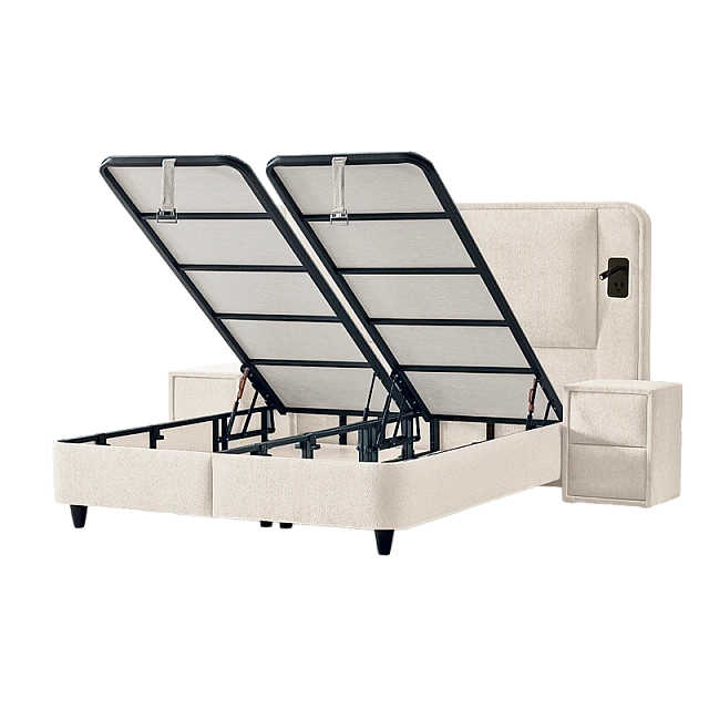 Υπνοδωμάτιο με ταπετσαρία και στρώμα CANCUN 160 x 200 - latte 06