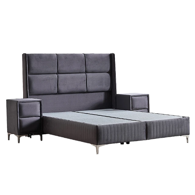 Upholstered bedroom with mattress BELLA 160 x 200 - graphite 29