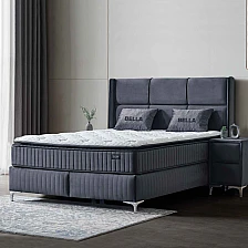 Тапицирана спалня с матрак BELLA 160 x 200 - графит 29
